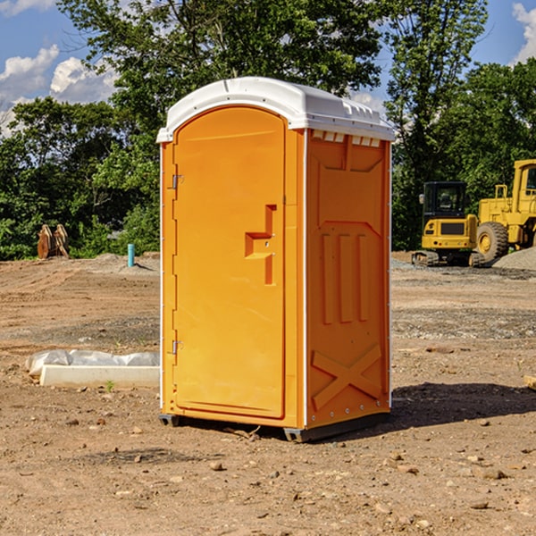 are there different sizes of portable restrooms available for rent in New Columbia